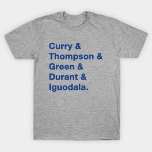 2017 18 Golden State Warrior Greats Blue T-Shirt